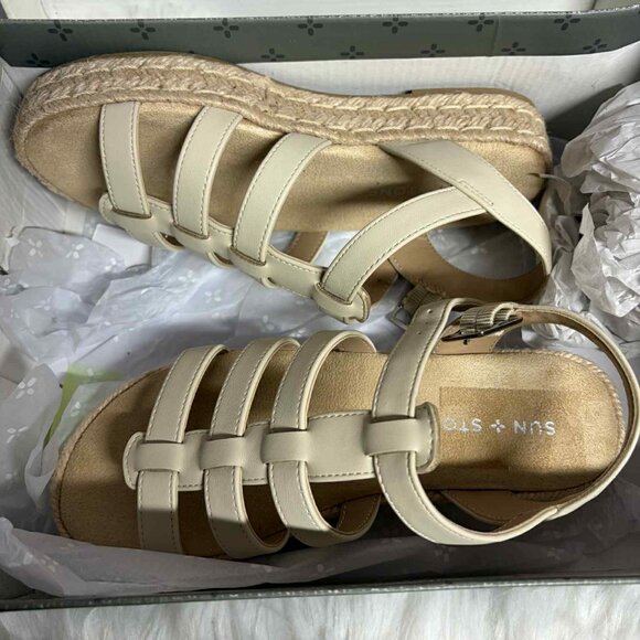 Sun + Stone Women's Rykerr Fisherman Espadrille Flatform Sandals - Picture 1 of 5
